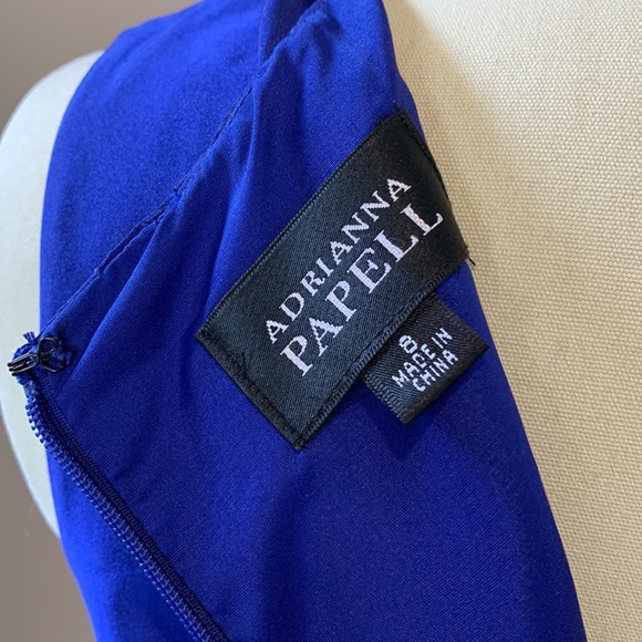 Adrianna Papell Women’s Cobalt Blue Cocktail Dress Size 8 - Picture 5 of 7